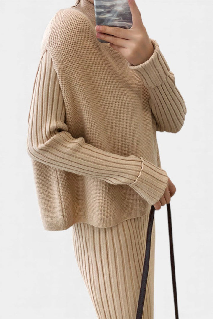 Eleonora Modern Silhouette Two-Piece Knit Ensemble
