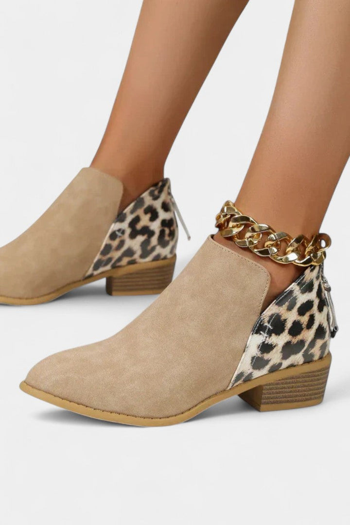 Eleonora Stylish Leopard Print Orthopedic Boots
