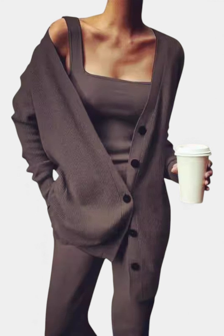 Cecilia Cozy Knit Three-Piece Ensemble