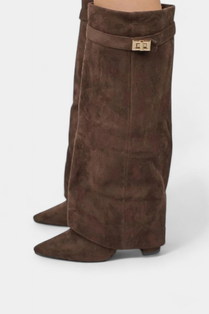 Chiara Knee-High Boots with Block Heel