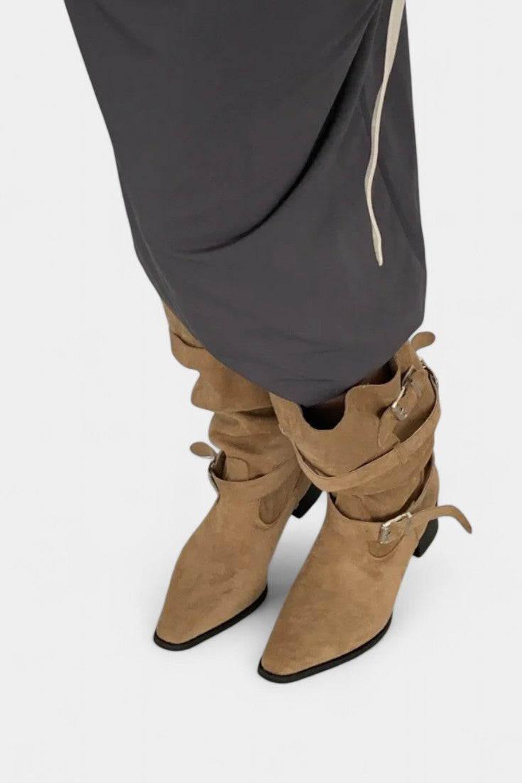 Elisa Pointed Toe High Boots with Modern Western Flair