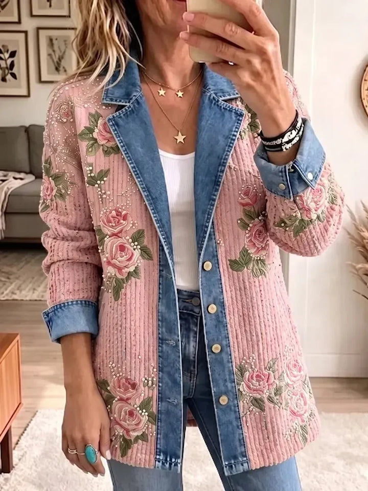 Loredana | Vintage Patchwork Denim Blazer