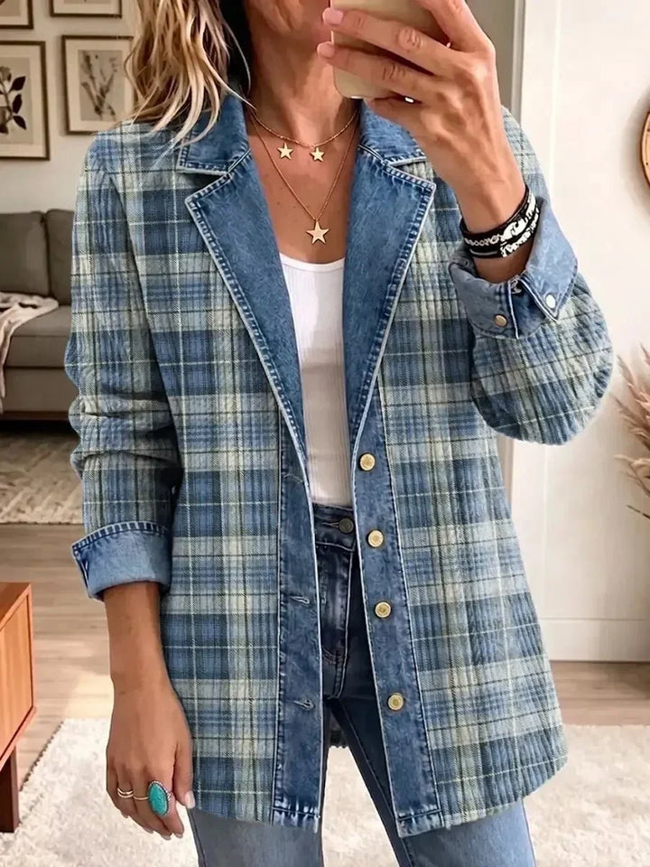 Ambra | Retro Art-Print Denim Jacket