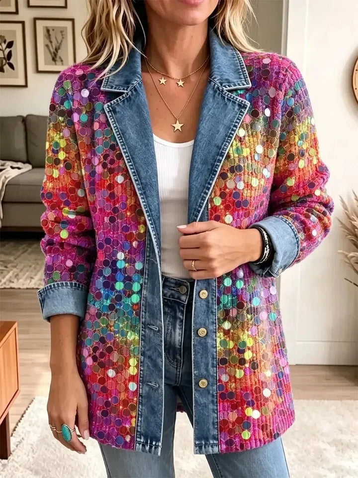 Ilenia | Sequin-Pattern Statement Jacket