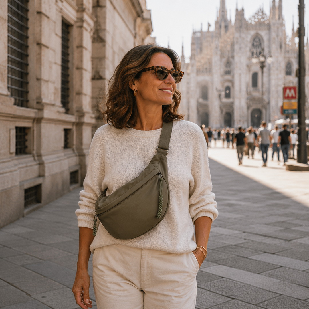 Francesca | Olive Green Shoulder Bag