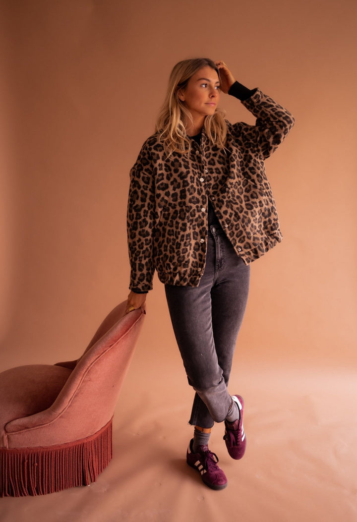 Felicia | Leopard-Print Shirt Jacket