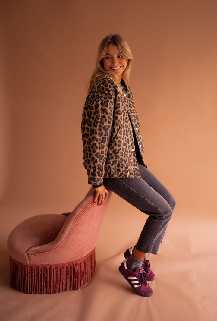 Felicia | Leopard-Print Shirt Jacket