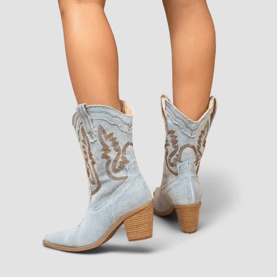 Camilla – Orthopedic Denim Ankle Boots