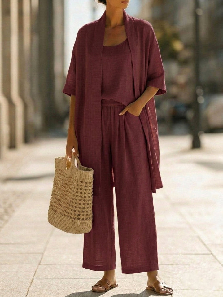 Alessia | Effortless Linen-Cotton Three-Piece Set