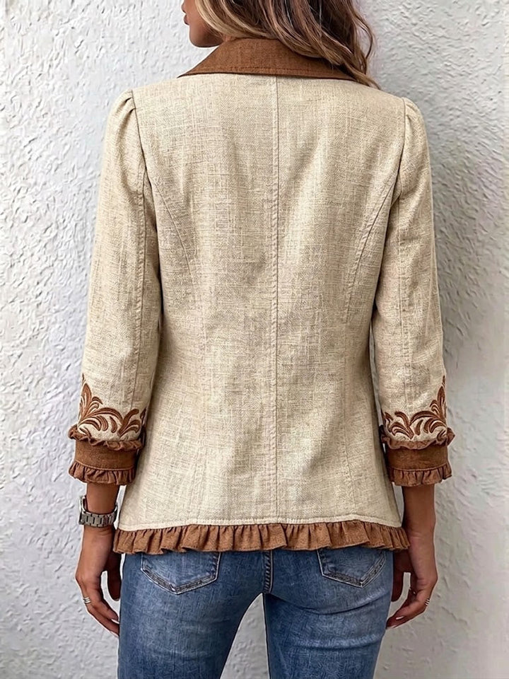 Candida | Vintage Bohemian Floral Ruffled Jacket