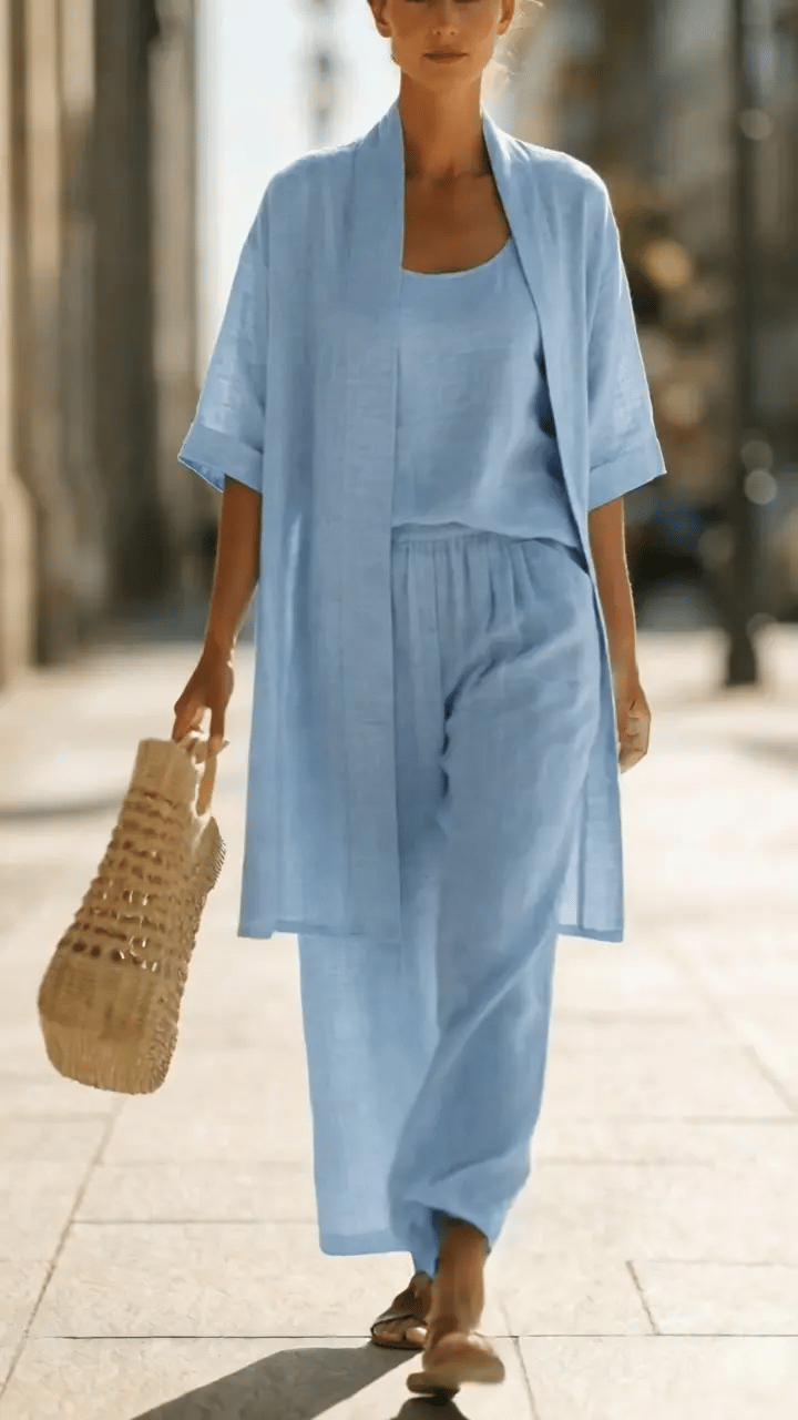 Alessia | Effortless Linen-Cotton Three-Piece Set