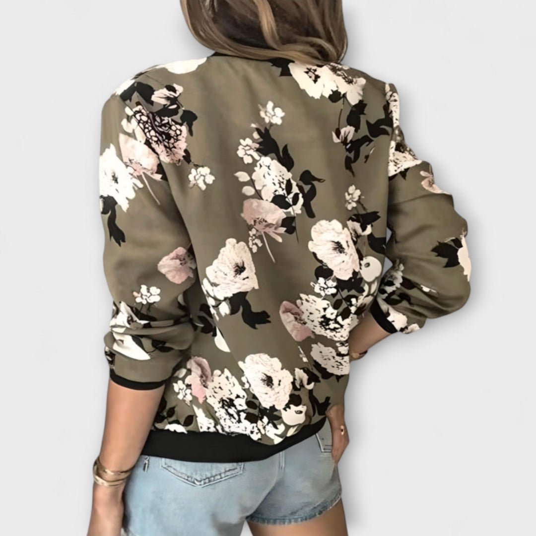 Renata | Floral Bomber Jacket