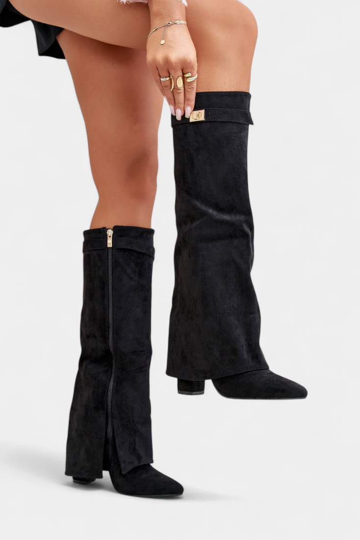 Chiara Knee-High Boots with Block Heel