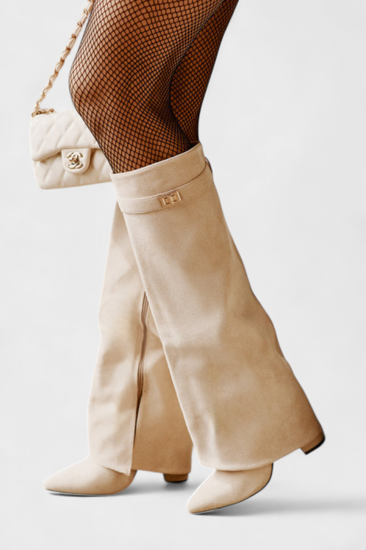 Chiara Knee-High Boots with Block Heel