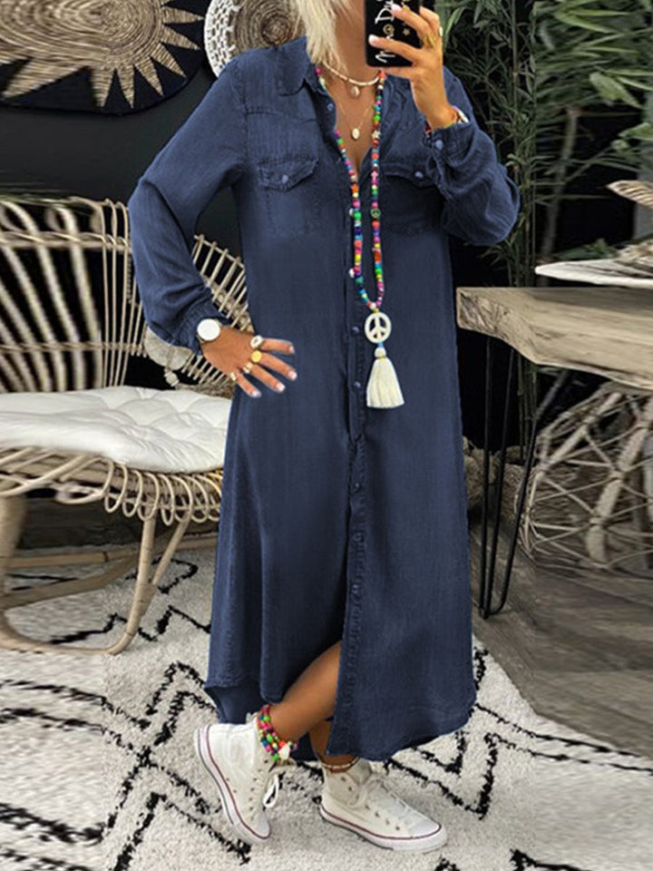 Cristina | Casual Denim Shirt Dress