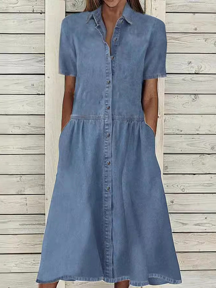 Daniela | Short-Sleeve Denim Dress