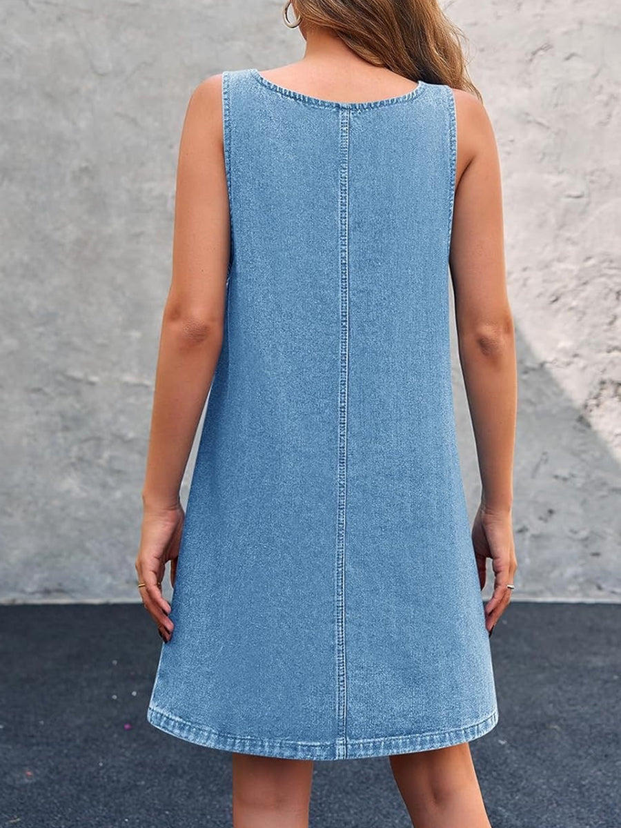 Raffaella | Casual Denim Strap Dress