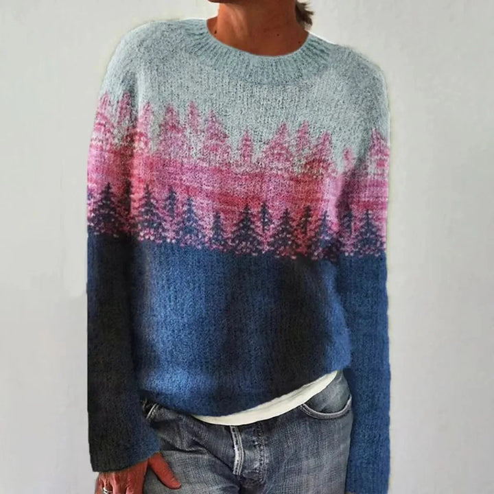Angela | Nordic-Pattern Cable-Knit Sweater